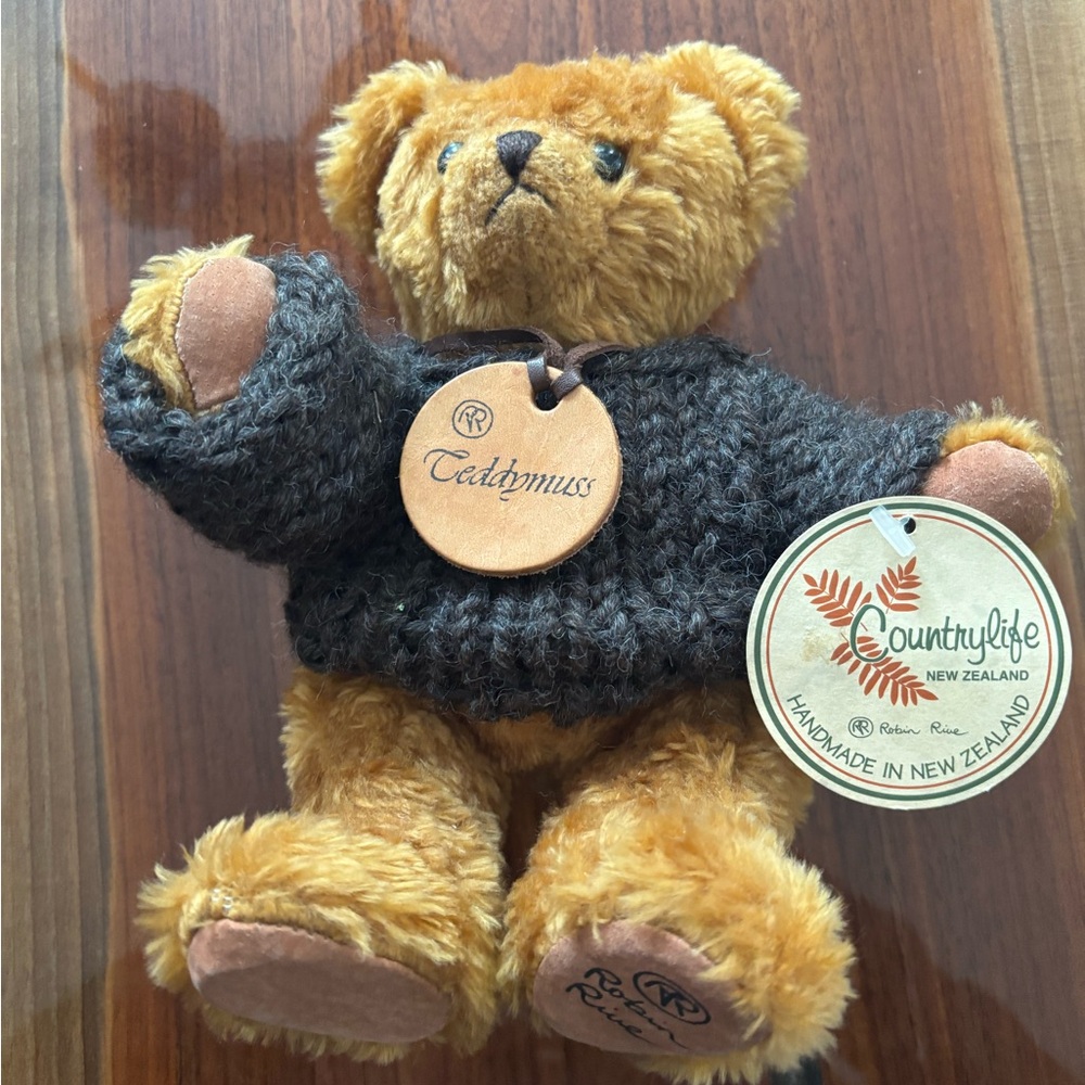 Country life New Zealand Robin Rive handmade bear